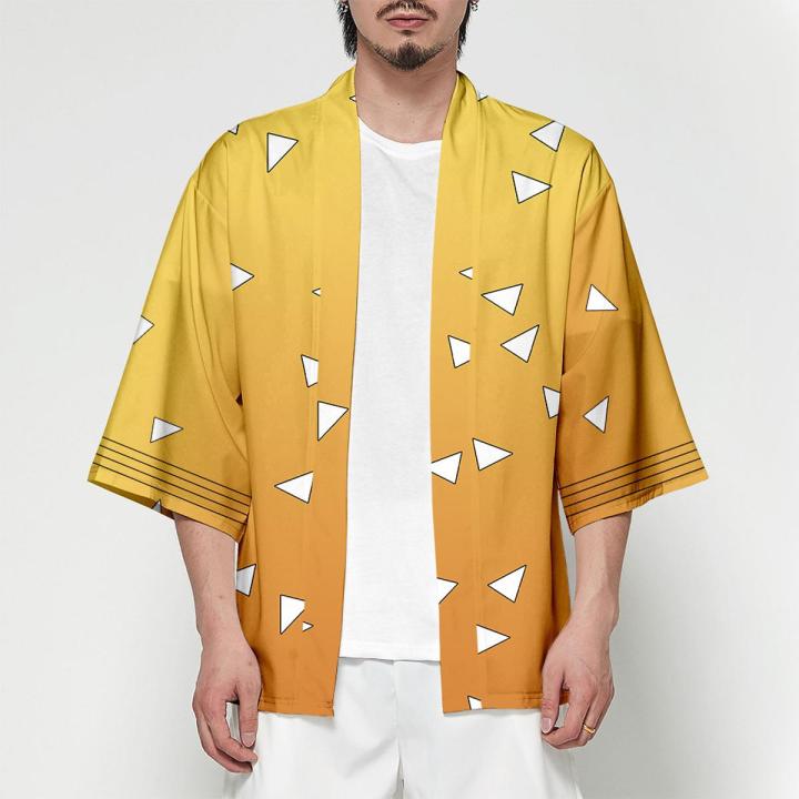 Anime Demon Slayer kimono adult Tanjiro Nizu print cardigan cloak