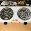 Electric Stove (Double) for cooking, Hot Plate heat up in just 2 mins, Easy to clean, 2000W.. 