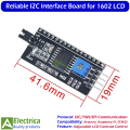 IIC I2C TWI SPI Serial Interface PCF8574T Converter Adapter Board Module for 1602 LCD Display – Reliable Solder-Free Connection by Electrica. 
