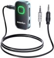 Bluetooth 5.0 AUX Adapter Transmitter Receiver 2 in 1 - SOOMFON 3.5mm Bluetooth Adapter Dual Connection, Wireless Audio Adapter for TV/Home Stereo/Car/Headphones/Speakers/PC. 