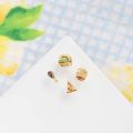 Creative Cute Small Zircon Donut sushi Hot Dog Bun Chicken Leg Pizza Burger Fries Food Stud Earring For Women Earring. 