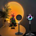 Sunset Lamp Remote Control Sunset RGB Projection 16 Color Changing Sunset Light 180 Degree Rotation USB Sunset Glow Lamp Visual Romantic Ambient Night Lights for Photo Video Bedroom Home. 