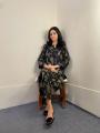 Stylish Era New Arrival Trendy Petal Khadi mix print Dress for Women and Girls. 