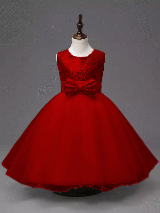 Red%20Fancy%20Frock%20For%20Girls%20-%20Image%202
