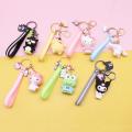 【Footprint】 Cute Cartoon Sanrio Kuromi Mymelody Pendant Keychain Holder Key Chain Car Keyring Mobile Phone Bag Hanging Jewelry Kids Gifts. 