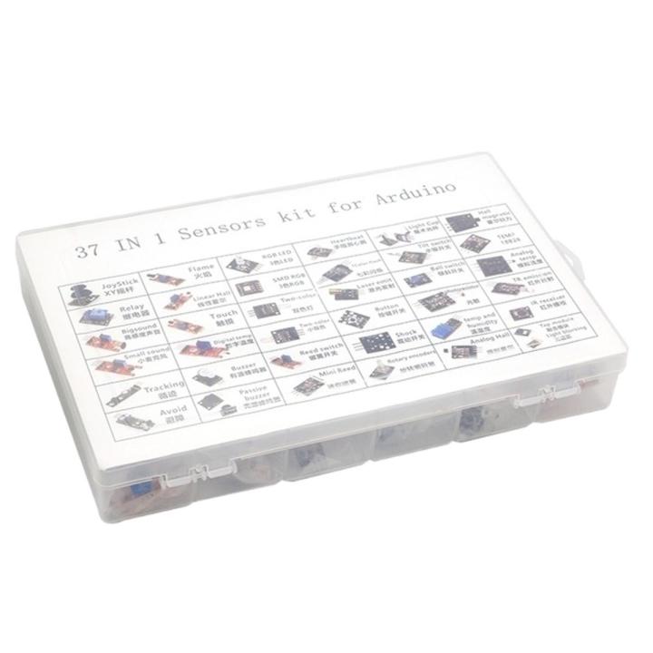 37 IN 1 SENSOR KITS FOR ARDUINO HIGH-QUALITY For Arduino Starters (Works with Official for Arduino Boards) With Box by Electrica