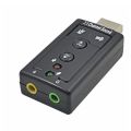 Mini External USB Sound Card 7.1 CH 3D Audio Adapter With 3.5mm Headset For PC Notebook-1 Piece. 