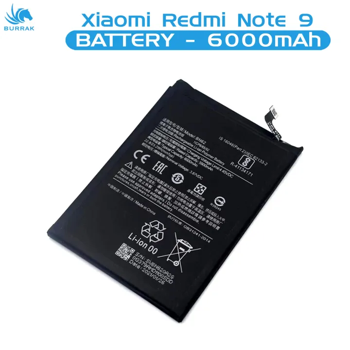 Xiaomi%20Redmi%20Note%209%20Battery%20BN54%20Replacement%20Premium%20Quality%205020mah%20Battery%20For%20Redmi%20Note%209%20-%20Image%202