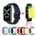 Strap For OPPO Watch Free NFC Soft Silicone Replace Band For OPPO Watch Free Correa Bracelet With TPU Protective Film Cover. 
