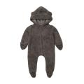 Newborn Baby Girl Boy Fuzzy Clothes Hooded Romper Bodysuit Jumpsuit Outfit 0-24M. 