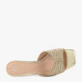 ECS Gilded Cascade Heels 3 Inch Heel Slippers For Women. 
