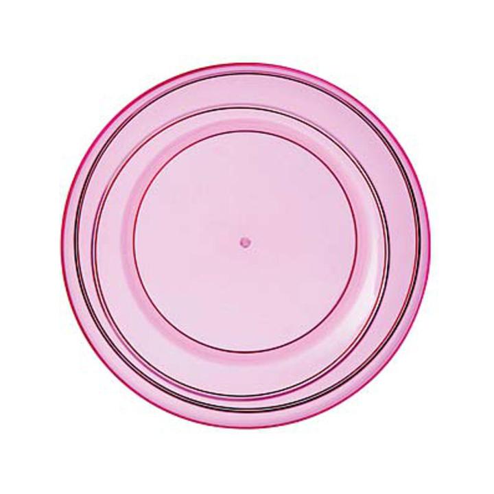 Pink Plastic Summer Plate - Premier Home -SKU 1206232