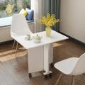 Folding Dining Table Drop Leaf Table Multifunction Space Saving Table Extension Dinner Table for Kitchen Bedroom. 