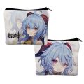 Genshin impact Coin Purse Canvas wallet hutao ayaka ganyu xiao print wallet. 