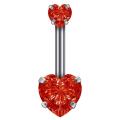 Belly Navel Stud Exquisite Shape Women Shiny Heart Style Belly Piercing Ring. 