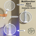Mosquito Killer Racket | 3-in-1 Electric Mosquito Swatter Racket | Rechargeable USB Bug Zapper Bat with LED Light | Indoor & Outdoor Mosquito Killer | Mosquito Killer Lamp | Mosquito Killer | myee store. 