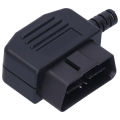 OBD2 16 Pin Male Connector Plug Auto Diagnostic Tool Adapter ABSUniversal. 