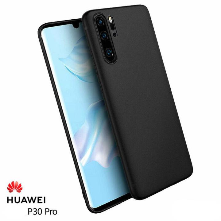 Huawei P30 Pro MATTE BLACK SOFT SILICON FLEXIBLE TPU CASE SLIM  BACK COVER