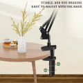 ALOGY Scissor Arm Tablet Ipad Stand 360 Rotatable Adjustable Foldable For Tablet Vlogging With Adjustable Tablet Ipad Holder And Big Size Table Mounting Clamp. 