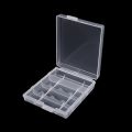 5-Grid Battery Case for AA / AAA Small Size Battery Holder Box Home Drawer Organizers Transparent Dustproof Battery Container Flip-Open Plastic Storage Case. 