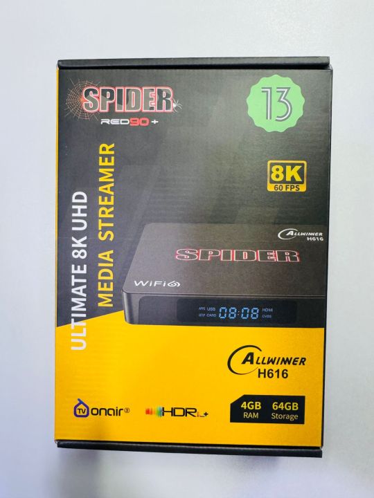 Spider red90+ Fastest tv box in asia