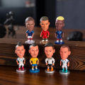 6.5cm Soccer Star Figure Mini Football Player Car Oraments Collection Doll Star Sports Action Figures Toys Fans Fans. 