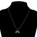 Rainbow Necklace Women's After Wind And Rain Means Beauty And Luck Jewelry Long Pendant Necklace Is And Practical. 