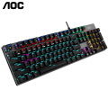 AOC GK410 ESPORTS RGB MECHANICAL GAMING KEYBOARD WITH MECHANICAL BLUE SWITCHES AND CLICKER.. 