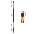 1pcs Rubber Handle 2-1pc 2 in 1 Double Head Eyebrow brush+Eyelash brush Makeup Tools Cosmetic Brushes Eye lash Make up Brushes brochas maquillaje. 