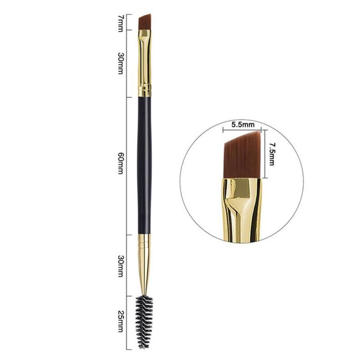 1pcs Rubber Handle 2-1pc 2 in 1 Double Head Eyebrow brush+Eyelash brush Makeup Tools Cosmetic Brushes Eye lash Make up Brushes brochas maquillaje