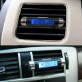 Car Auto LCD Display 2 in 1 Digital Clock Thermometer Time Monitor Electronic Clip-on LED Backlight, Only Celsius. 