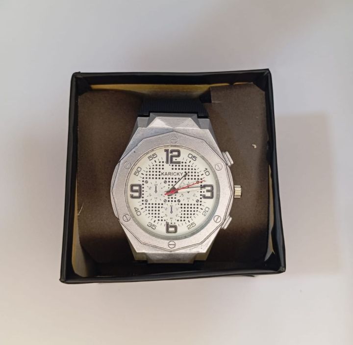 HUBLOAD STYLE WATCH FOR MEN best product quality men watch black  beld and silver and whhte dial