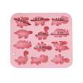 Cute Dinosaurs Silicone Chocolate And Fondant Mold 12 Cavity. 