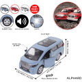 Toyota Alphard V6 Diecast Scale Model 1:43 Openable Doors Die-cast Vehicle Series High Simulation Pull Back Die Cast Toy Car With Music & Lights Alloy Models Metal Body Rubber Tires & Plastic Parts Cars Best Toys Gift For Children Kids Diecasts Collectors. 