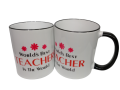 Gift "World Best Teacher In the World"| gift for Teacher Birthday, Teacher day| with black handle. 