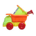 Children Beach Toy 4 Wheeler Truck Kit Baby Summer Digging, Molds Sand Tool With Shovel & Bucket Water Game Play Outdoor Sea Toys Set Sandbox For Kid Fun Dry Mud, Clay Dough, Concrete Loader Plastic Vehicle Best Gift For Toddlers, Kids, Boys & Girls. 