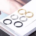 earings for men hikaw for boys earings for men Mini Pop Jewelry Unisex Silver/Black/Gold Color 1 Pair For Men Women Earrings Buckle Titanium Steel Hoop Earrings Round Circle. 