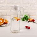GLASS PITCHER 1.1 LITER   Jug with lid 1.1 LITER  Premium Water and Juice Glass Jug Pitcher with lid, 1-Pcs, 1.1-Liter, Hot Cold Water Pitcher Water Jug, Iced Tea, Milk and Juice Beverage Carafe, Lemon Jug.. 