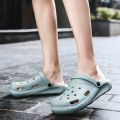 Men Sandals Fashion Summer Hole Shoes Rubber Clogs Men Garden Shoes Outdoor Beach Flat Sandals Unisex Beach Slippers. 
