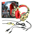 Best Gaming Headphones with Mic for PC, Pubg Mobile, PS4, Laptop - 360 Surround Sound Super Bass Over the Ear Wired Head Phones RGB Headset for Gaming with Noise Cancelling Micophone - By FunBug. 
