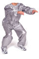 Heavy Duty Fitness Weight Loss Sweat Sauna Suit Exercise Gym Anti-Rip Silver XXXL. 