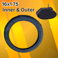 Cycle Tyre tube 16 inch Bicycle Cycle Mountain Bike Tire Black - 16 X 1.75 Tire Outer and inner. 