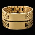 Personalize Custom Name Men Stainless Steel Bracelet watch band Black Smooth Engrave Logo Id Bracelets Gift Jewelry. 