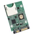 SD SDHC Secure Digital MMC Memory Card to 7+15P SATA Serial ATA Converter Adapter Easy Installation No Driver Required. 
