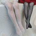 Kid Girls Fishing Net Stockings Children's Glitter Rhinestone Fashion Socks Child Girls Tight Long Sock Highly Elastic Leggings. 