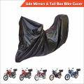 Bike Cover for bike with Side Mirrors and Top Box Tail Box Dust Proof Parking Cover and Dirt proof Bike Top Cover - Made from quality bike covers fabric to save your ride. 