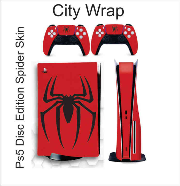PS5%20Dish%20EDITION%20Spider%20Man%20Wrap%20fix%20cutting%20skin%20with%202%20Controllers%20skin%20(Not%20Silicon%20only%20skin)%208%20Colours%20-%20Image%202