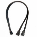 6Pcs PWM Fan Splitter Cable 2Way 4Pin Y Sleeved Extension Power Cable 1To2 Converter for PC Motherboard,Computer CPU Fan. 