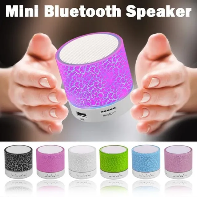 Mini Portable Bluetooth Speaker with LED Lights SD USB Support | Daraz.pk