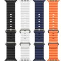 PACK OF 4 High Quality Trail Loop Ocean Silicone Strap Compatible for 44mm 49mm 45mm Watches 42mm/44mm/49mm Watch Silicon Loop Band Smart Strap - Ocean Band straps for Smart iwatch series 1/2/3/4/5/6/ -Suitable for T500 plus  w26+ T55 Mc 72 pro hw22. 